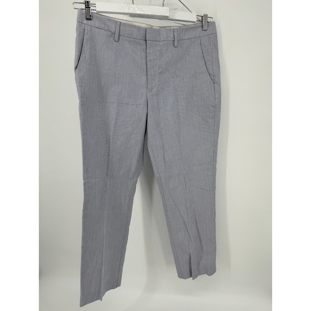 Bonobos Pants 35x32 Mens Straight Leg Dress‎ Blue Striped Premium Italian 5410